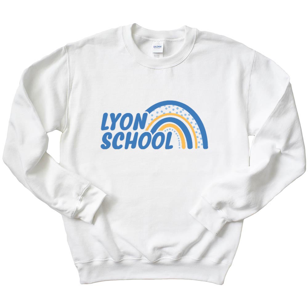 RAINBOW SWEATSHIRT ~ LYON ELEMENTARY SCHOOL ~ youth & adult ~ classic unisex fit