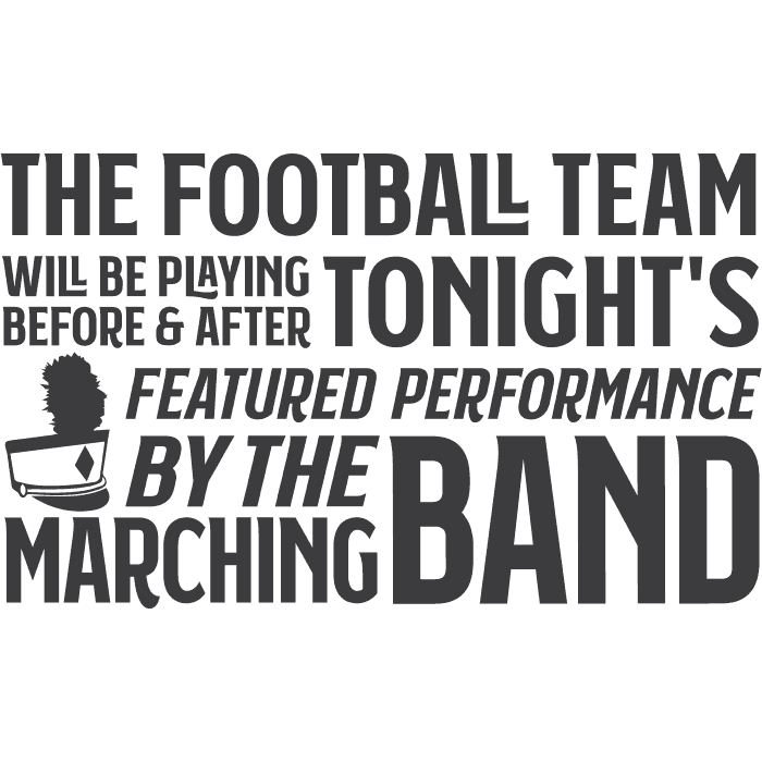 DESIGN: MARCHING BAND FEATURED PERFORMANCE