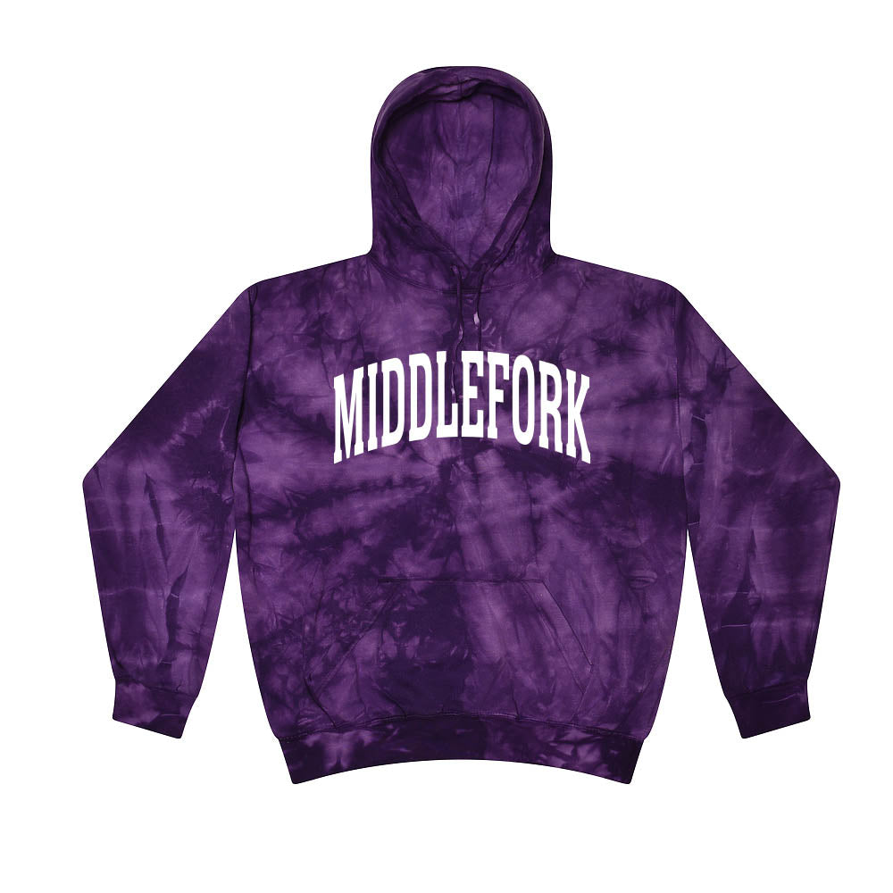 EXTENDED ARC TIE DYE HOODIE ~ MIDDLEFORK ELEMENTARY ~ youth & adult ~ classic unisex fit