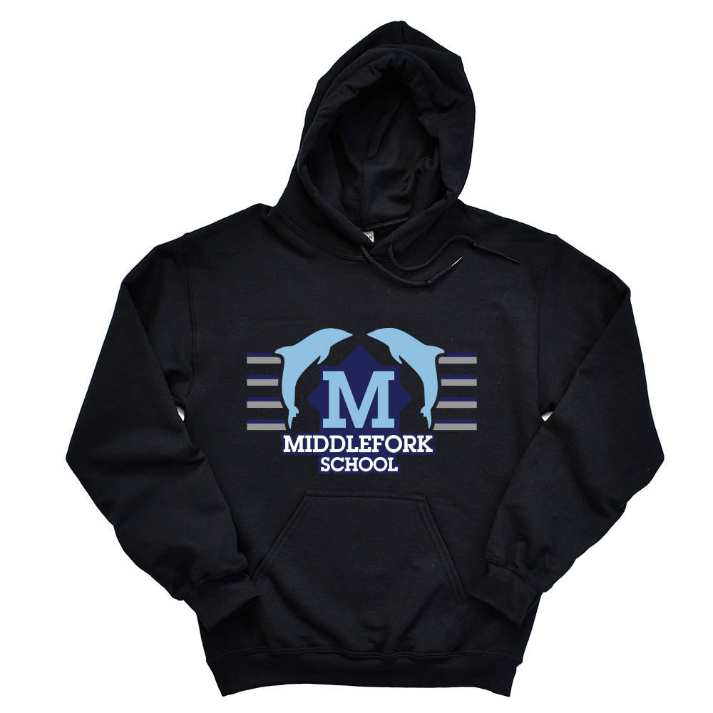 MIDDLEFORK LOGO HOODIE<br> youth and adult <br>classic unisex fit
