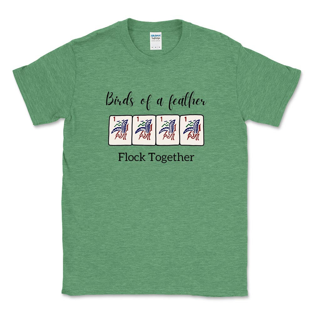 BIRDS OF A FEATHER MAH JONGG TEE ~ adult ~ classic unisex fit
