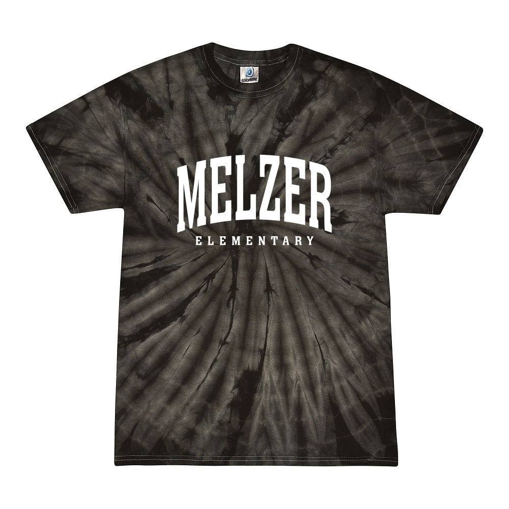 EXTENDED ARC TIE DYE UNISEX COTTON TEE ~ MELZER ELEMENTARY ~ classic fit