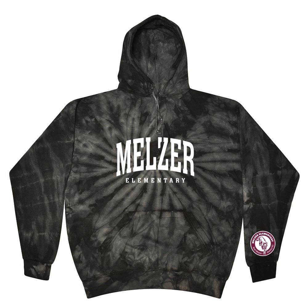 EXTENDED ARC UNISEX  TIE DYE HOODIE ~ MELZER ELEMENTARY ~ Dyenomite <br>classic fit