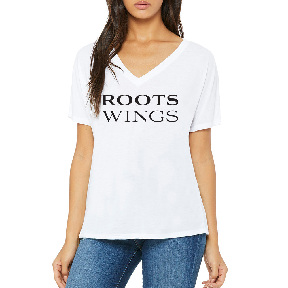 Slouchy V-Neck ~ ROOTS & WINGS