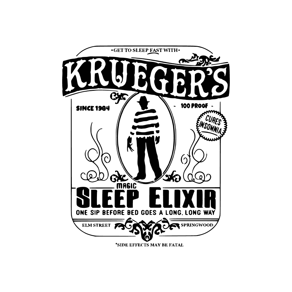 DESIGN: NIGHTMARE ON ELM STREET-KRUEGER'S SLEEP ELIXIR-FREDDY KRUEGER