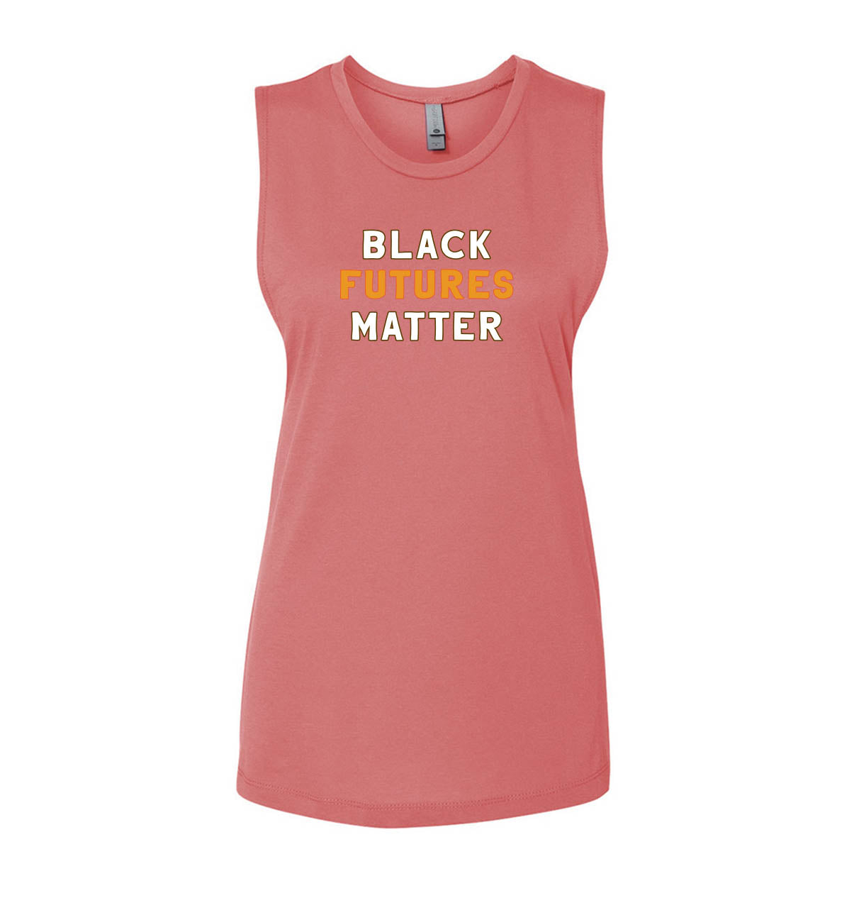 BLACK FUTURES MATTER NEXT LEVEL LADIES FESTIVAL MUSCLE TANK - humanKIND shop with a purpose