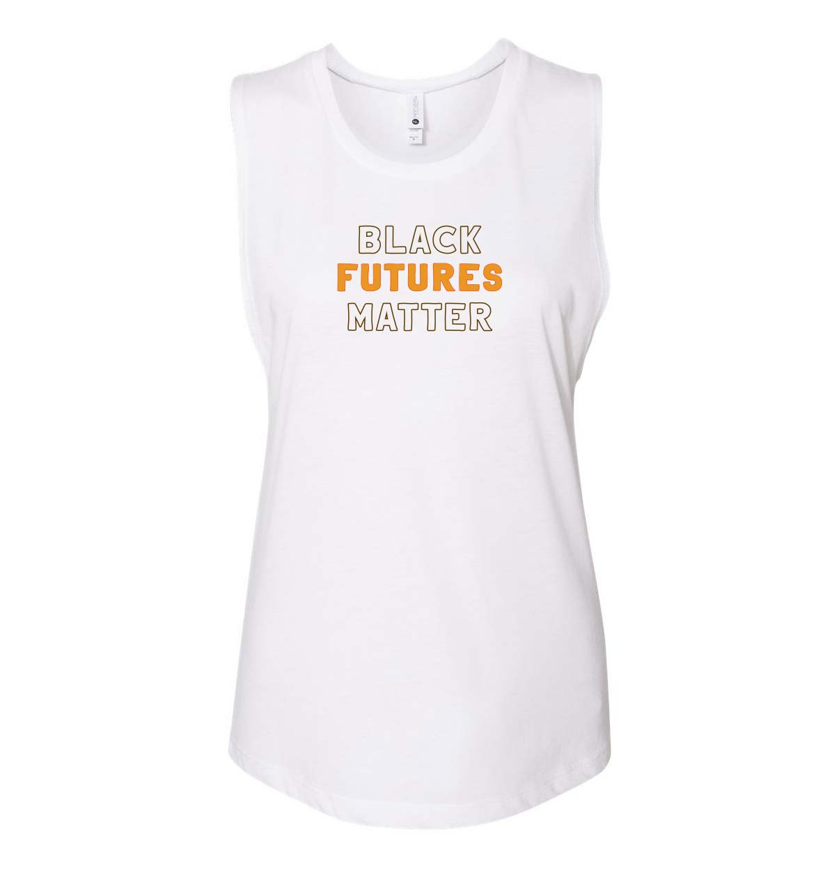 BLACK FUTURES MATTER NEXT LEVEL LADIES FESTIVAL MUSCLE TANK - humanKIND shop with a purpose