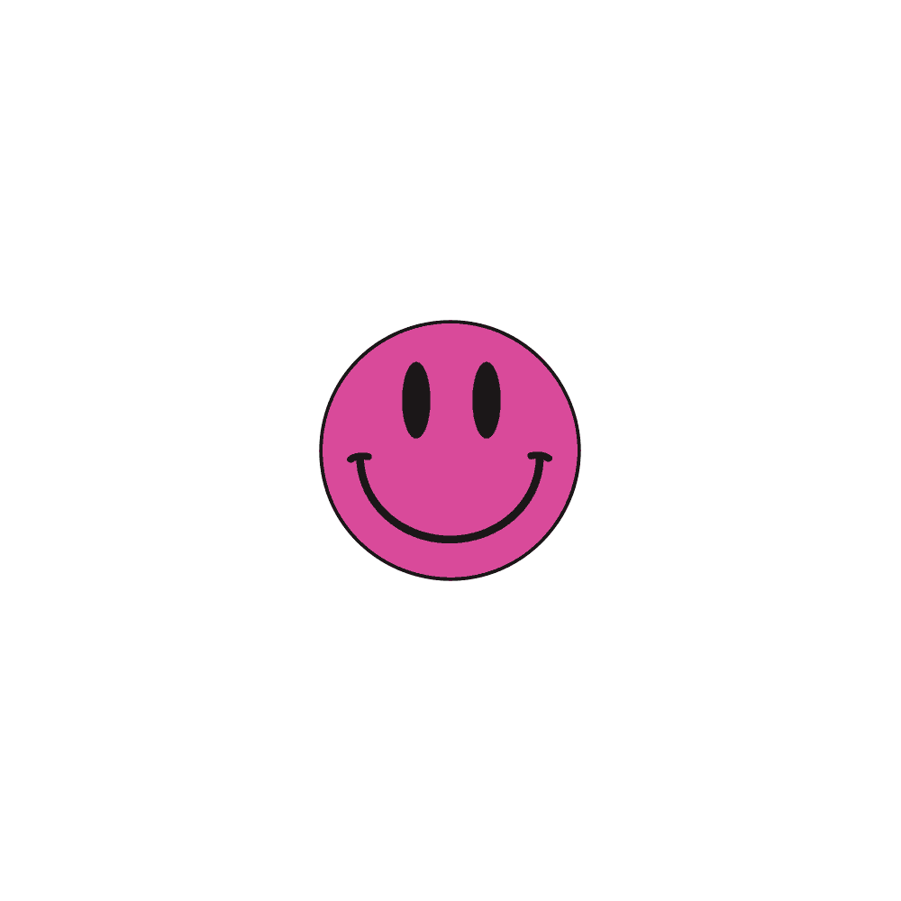 DESIGN: PINK AND BLACK SMILEY FACE