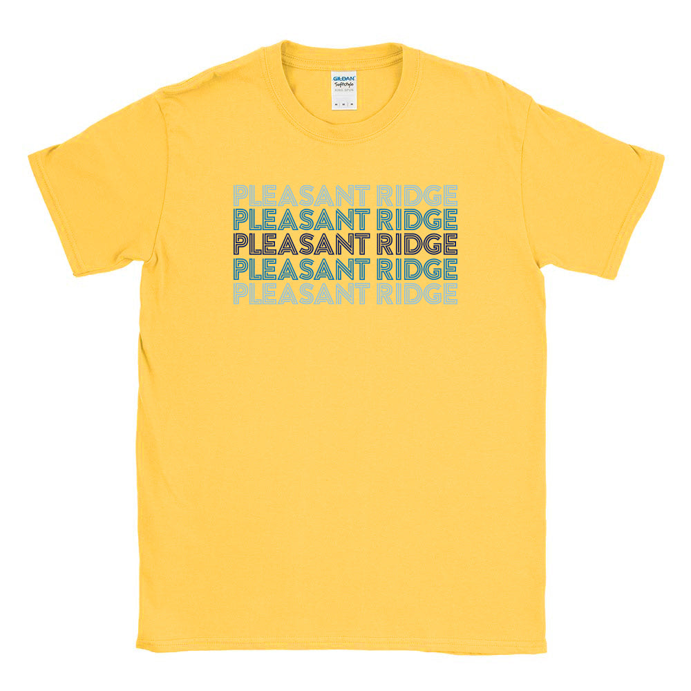 PLEASANT RIDGE RETRO REPEATER TEE ~ youth and adult  ~ classic unisex fit