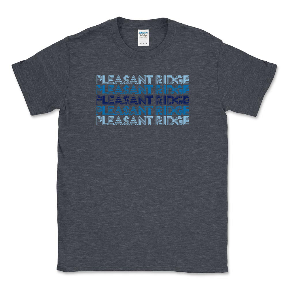 PLEASANT RIDGE RETRO REPEATER TEE ~ youth and adult  ~ classic unisex fit