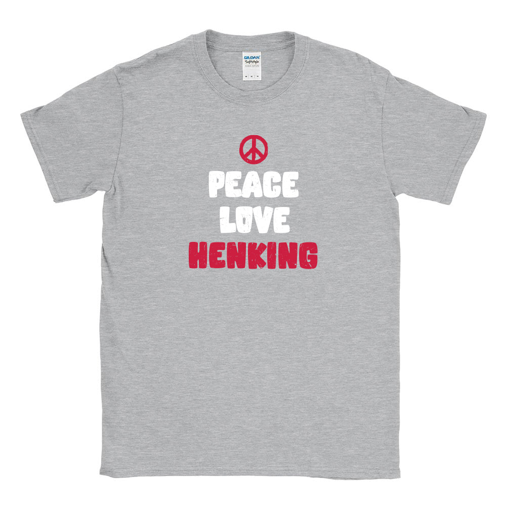 PEACE LOVE HENKING TEE  ~  HENKING ELEMENTARY SCHOOL ~ youth & adult ~ classic unisex fit