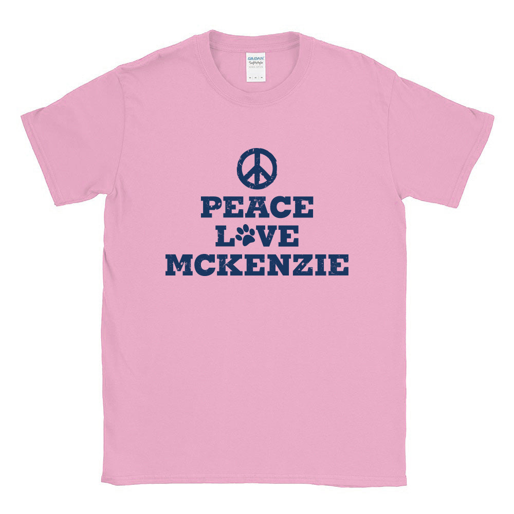 PEACE LOVE MCKENZIE TEE ~ McKenzie Elementary School ~ youth and adult ~ classic unisex fit