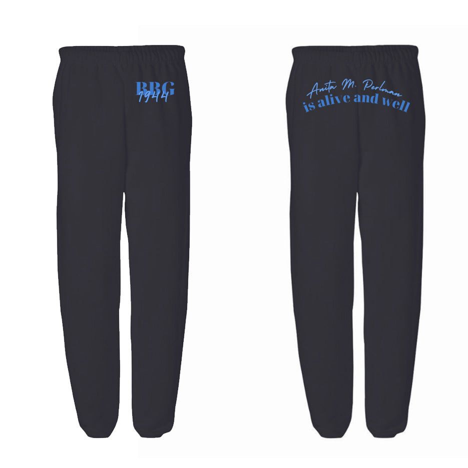 ANITA M. PERLMAN IS ALIVE AND WELL ~ unisex fleece sweatpants ~ classic fit