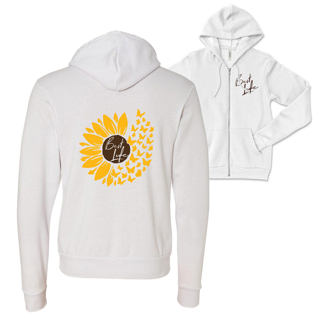 SUNFLOWER ZIP HOODIE ~ adult ~ classic fit