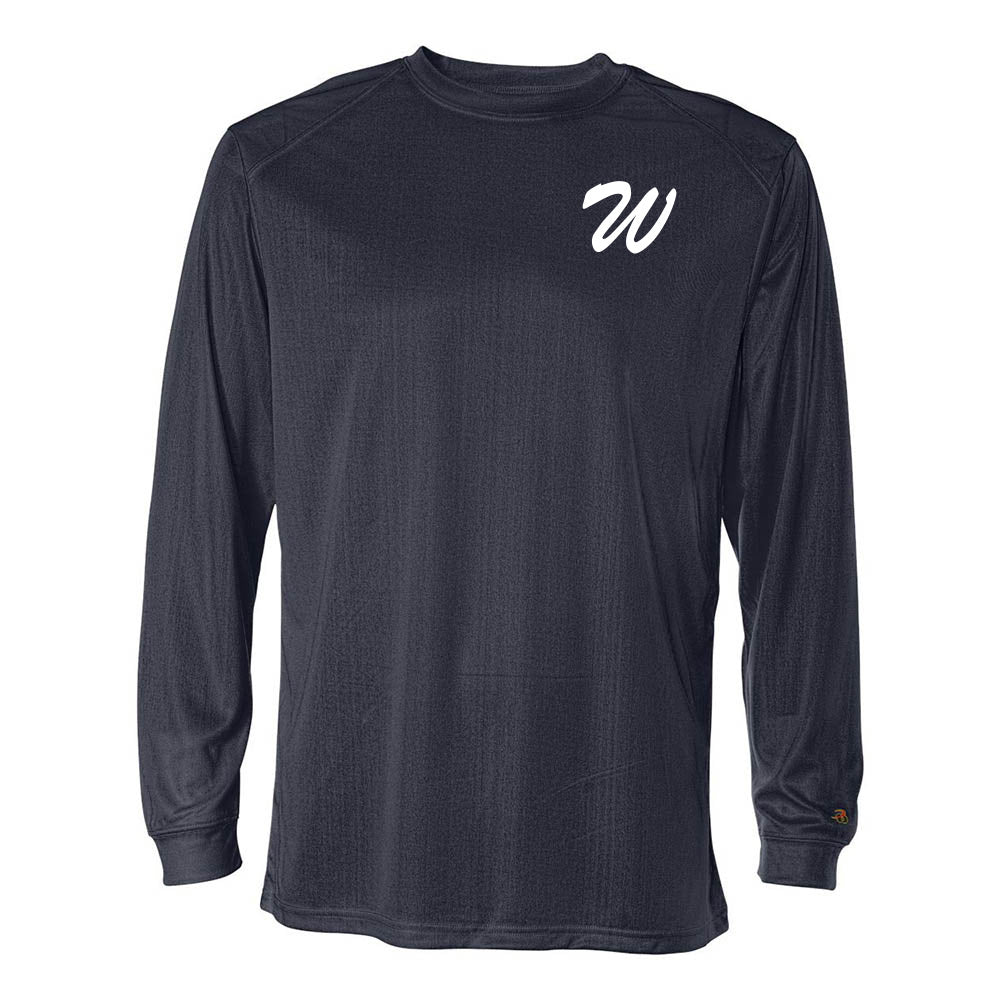 TRAVEL TEAM B-CORE LONG SLEEVE TEE ~ WILMETTE BASEBALL ~ youth and adult ~ classic fit