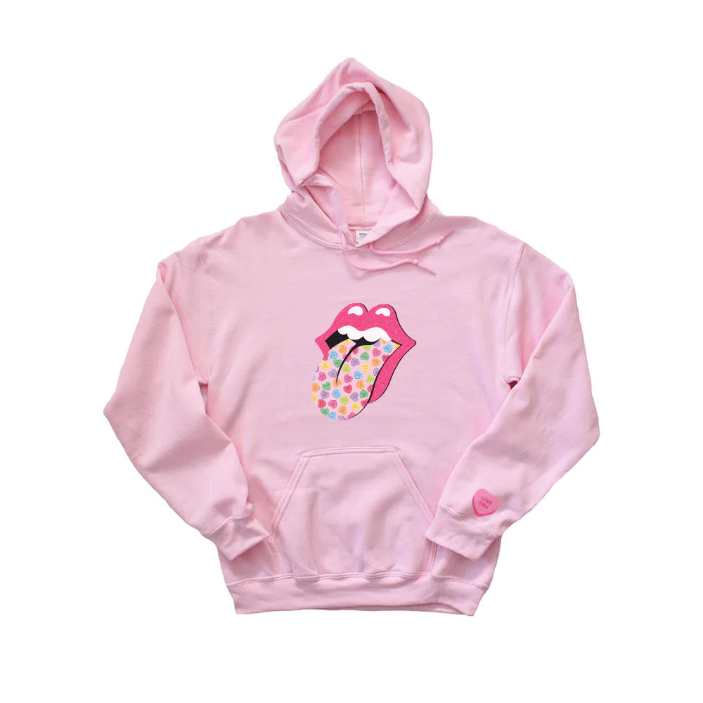 VALENTINES-DAY-ROLLINGSTONES-CANDY-CONVERSATION-HEARTS-TONGUE-ADULT-UNISEX-LIGHT-PINK-HOODED-SWEATSHIRT