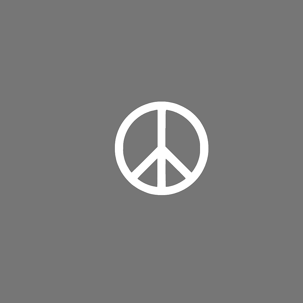 DESIGN: WHITE PEACE SIGN