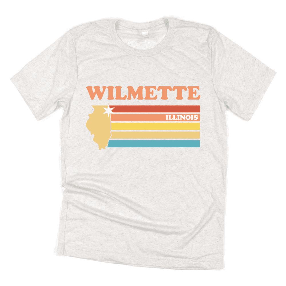 WILMETTE, IL - RETRO COLORWAY - TRIBLEND TEE