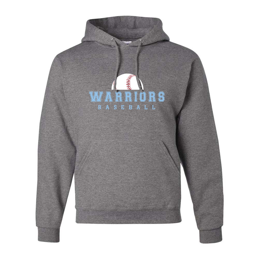 DES PLAINES WARRIORS BASEBALL HOODIE ~ DES PLAINES WARRIORS ~  jerzees nublend hoodie ~ youth & adult classic fit