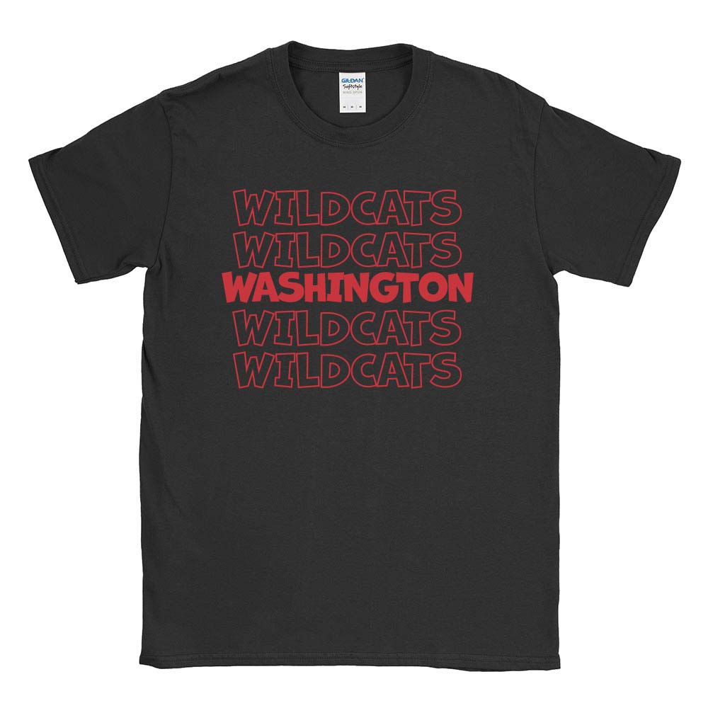 WILDCATS REPEATER TEE ~ WASHINGTON ELEMENTARY SCHOOL ~ youth & adult ~ classic fit