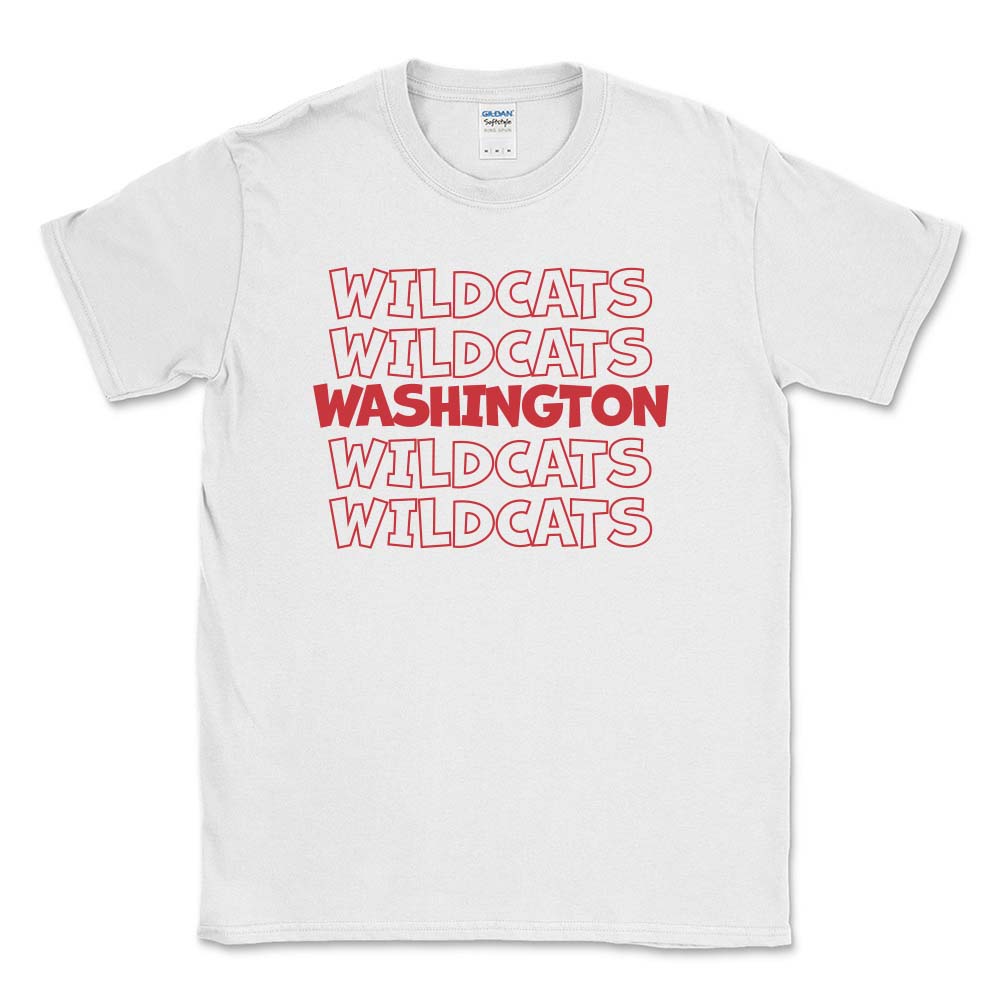 WILDCATS REPEATER TEE ~ WASHINGTON ELEMENTARY SCHOOL ~ youth & adult ~ classic fit