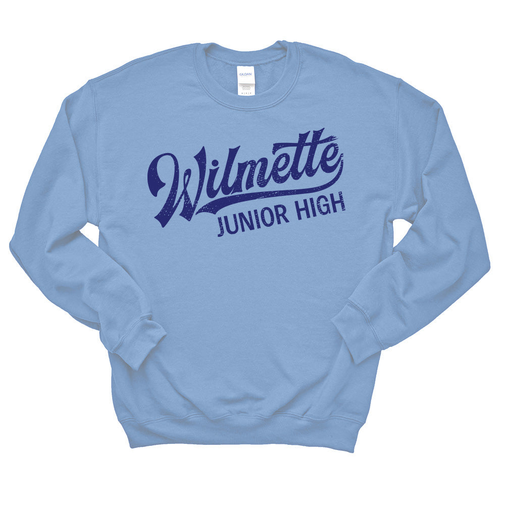 WILMETTE JUNIOR HIGH VINTAGE SCRIPT ~ WILMETTE JUNIOR HIGH ~ youth & adult ~ classic unisex fit