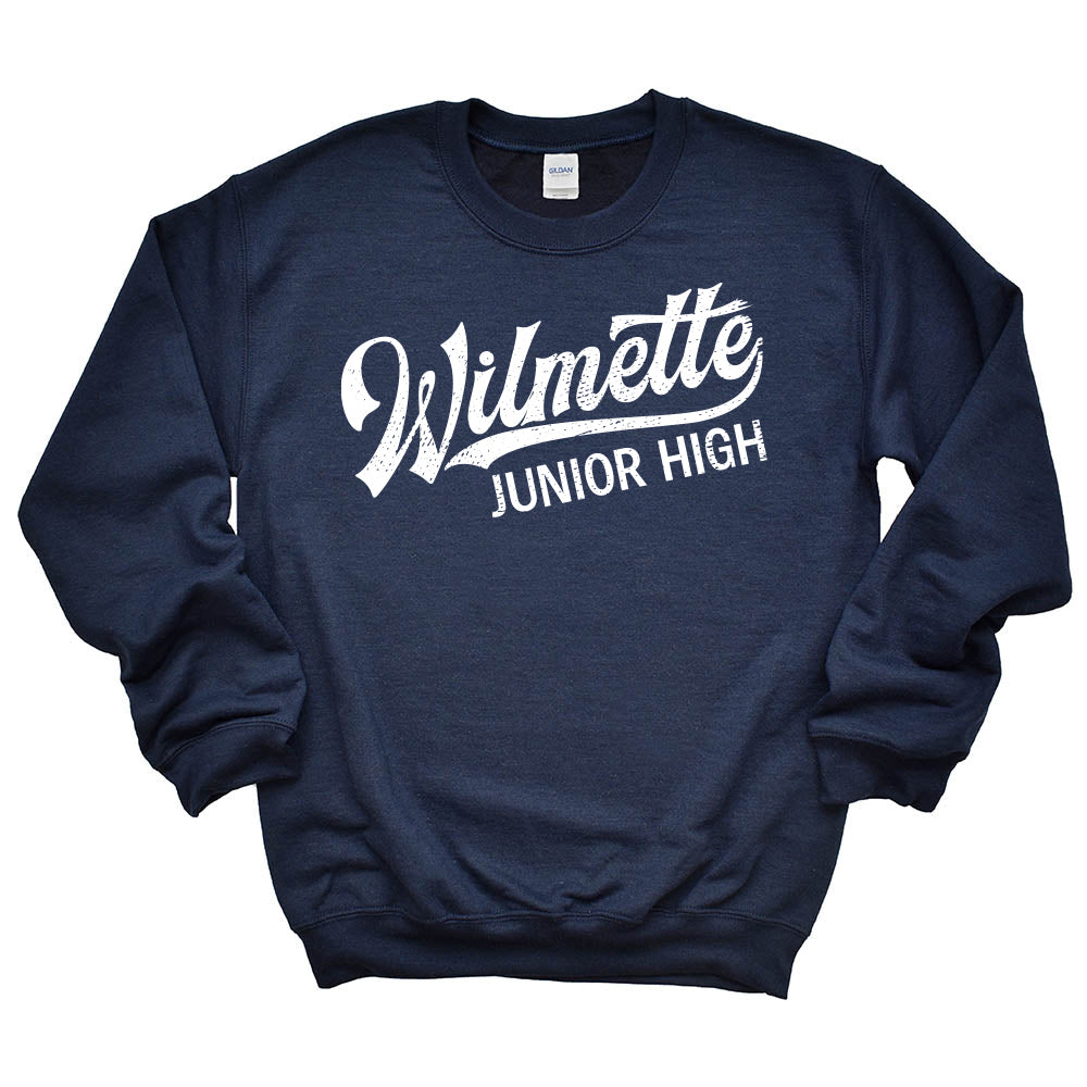 WILMETTE JUNIOR HIGH VINTAGE SCRIPT ~ WILMETTE JUNIOR HIGH ~ youth & adult ~ classic unisex fit