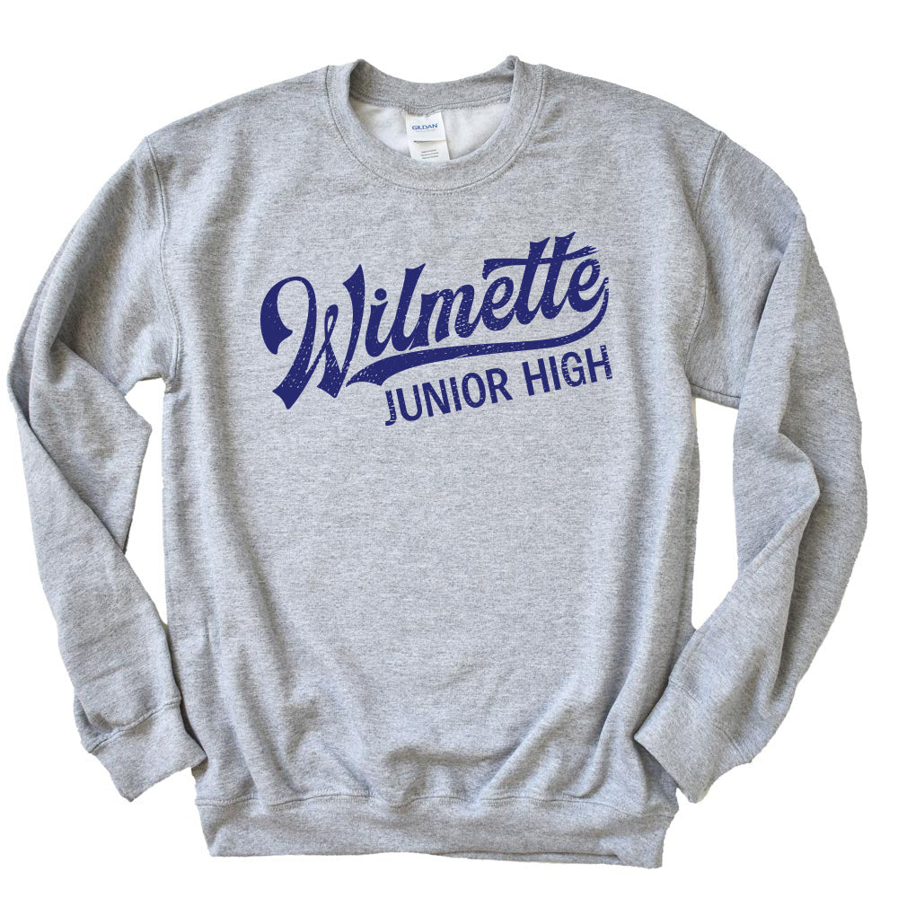 WILMETTE JUNIOR HIGH VINTAGE SCRIPT ~  youth and adult ~ classic unisex fit