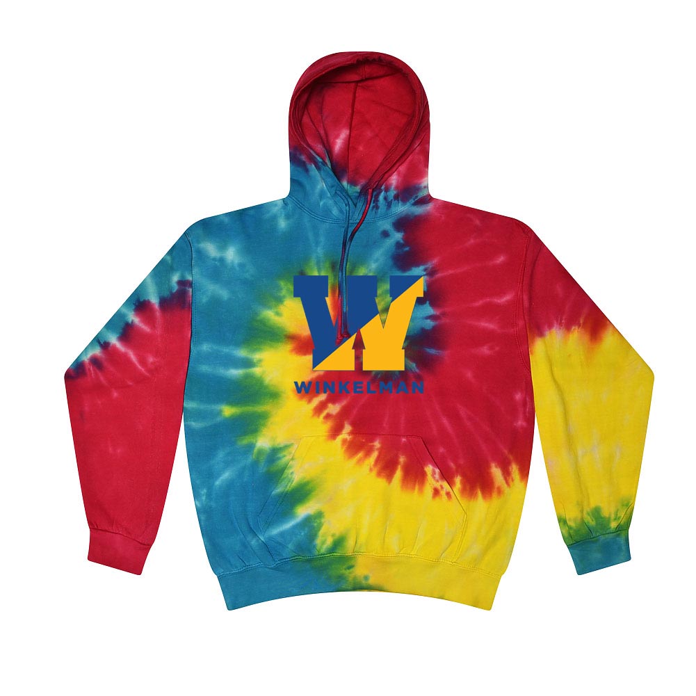 SPLIT W TIE DYE HOODIE ~ WINKELMAN ELEMENTARY ~ youth & adult ~ classic unisex fit