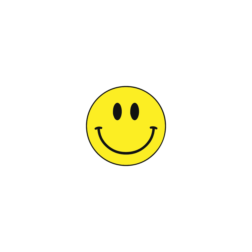 DESIGN: YELLOW AND BLACK SMILEY FACE