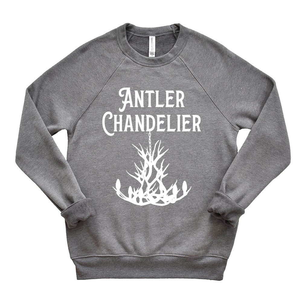 ANTLER CHANDELIER ~ youth fleece raglan sweatshirt ~  classic fit