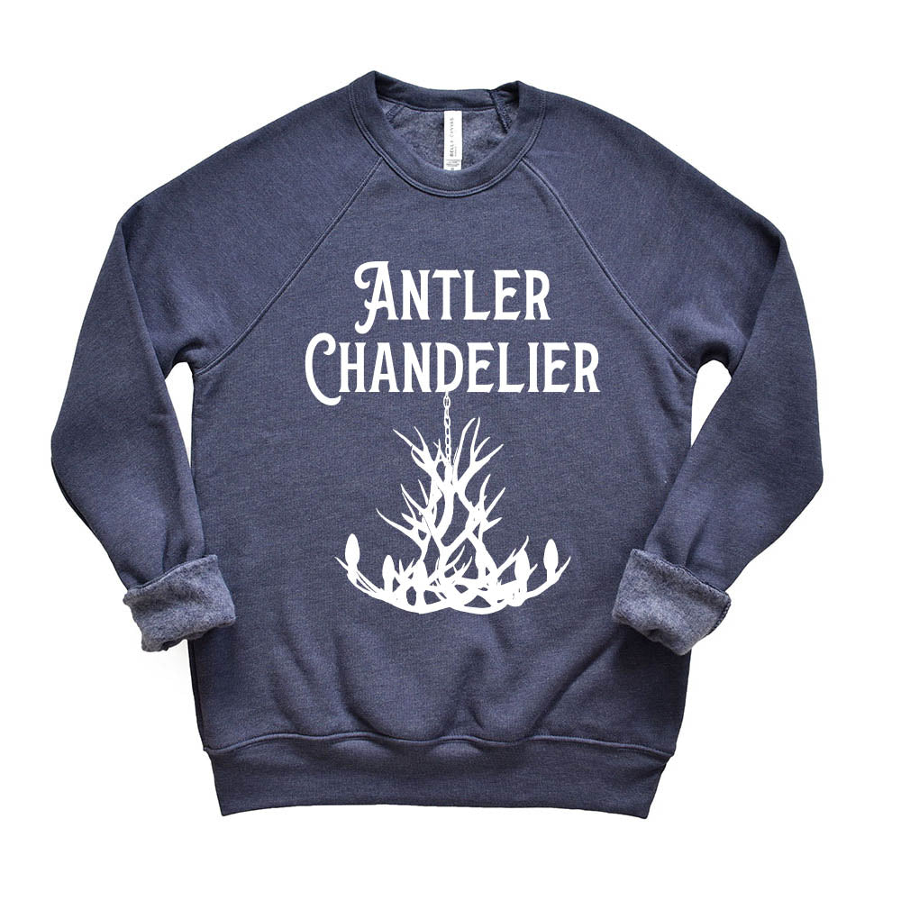 ANTLER CHANDELIER ~ youth fleece raglan sweatshirt ~  classic fit
