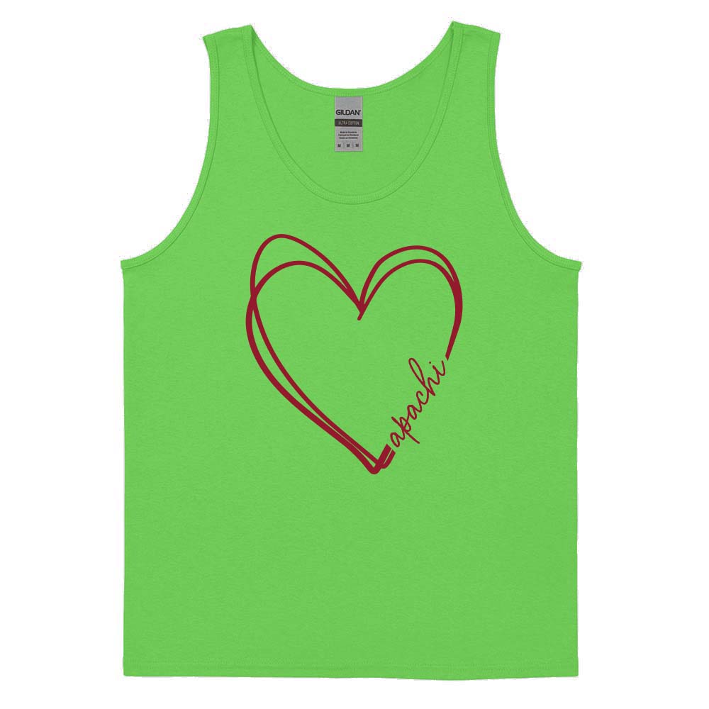 SCRIBBLE HEART - APACHI TANK <br>adult <br>classic unisex fit