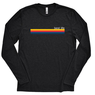 RAINBOW BEST LIFE LONG SLEEVE TEE ~ BEST LIFE ~ adult ~ classic unisex fit