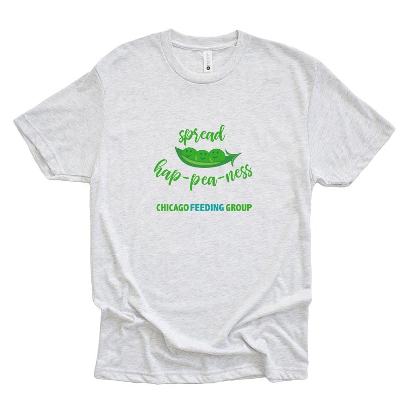 SPREAD HAP-PEA-NESS Chicago Feeding Group <br />NEXT LEVEL UNISEX TRIBLEND TEE <br />classic fit - humanKIND
