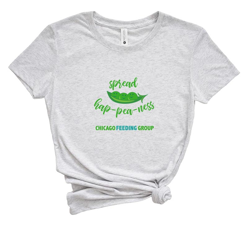 SPREAD HAP-PEA-NESS CHICAGO FEEDING GROUP  <br />NEXT LEVEL WOMEN'S TRIBLEND TEE <br />slim fit - humanKIND