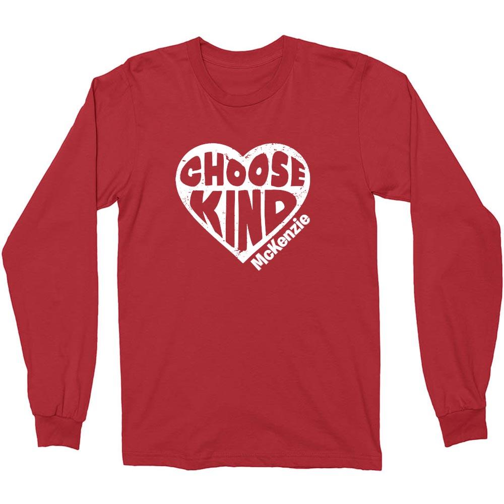 CHOOSE KIND MCKENZIE LONG SLEEVE TEE <br>youth & adult <br>boxy fit - humanKIND