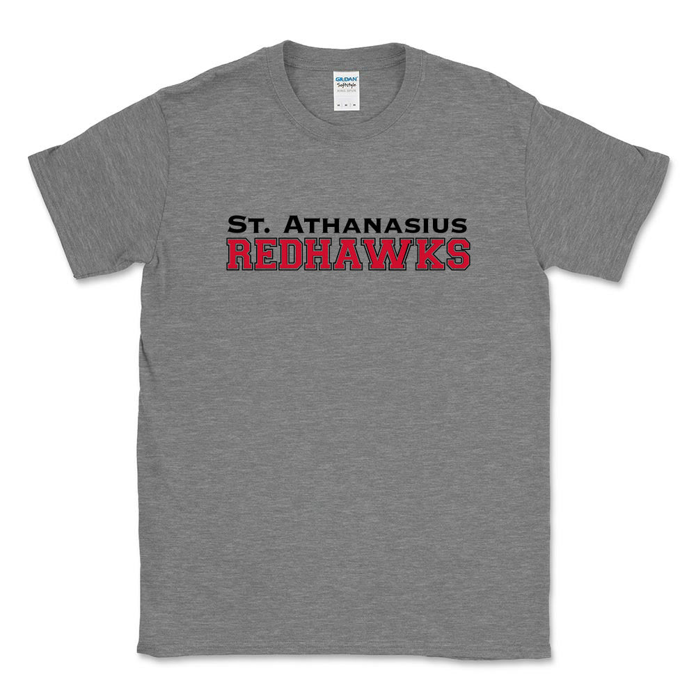 ST. ATHANASIUS REDHAWKS TEE ~  youth and adult ~ classic unisex fit