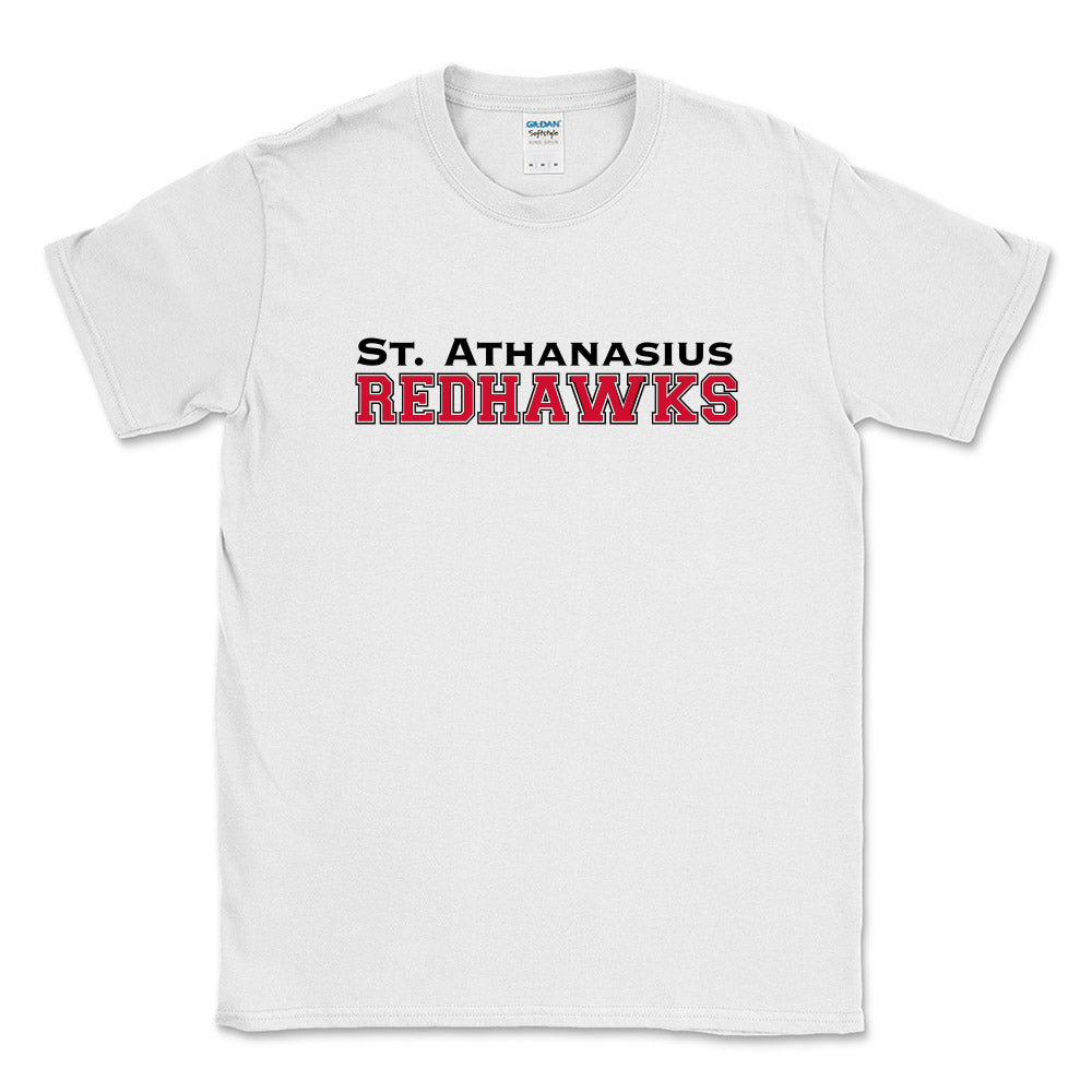 ST. ATHANASIUS REDHAWKS TEE ~  youth and adult ~ classic unisex fit