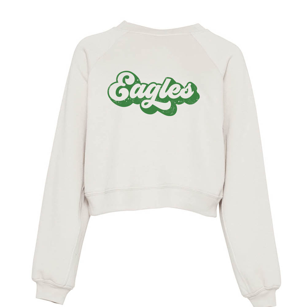 EAGLES RETRO SCRIPT ~ ST. JOHN BERCHMANS ~ raglan cropped fleece
