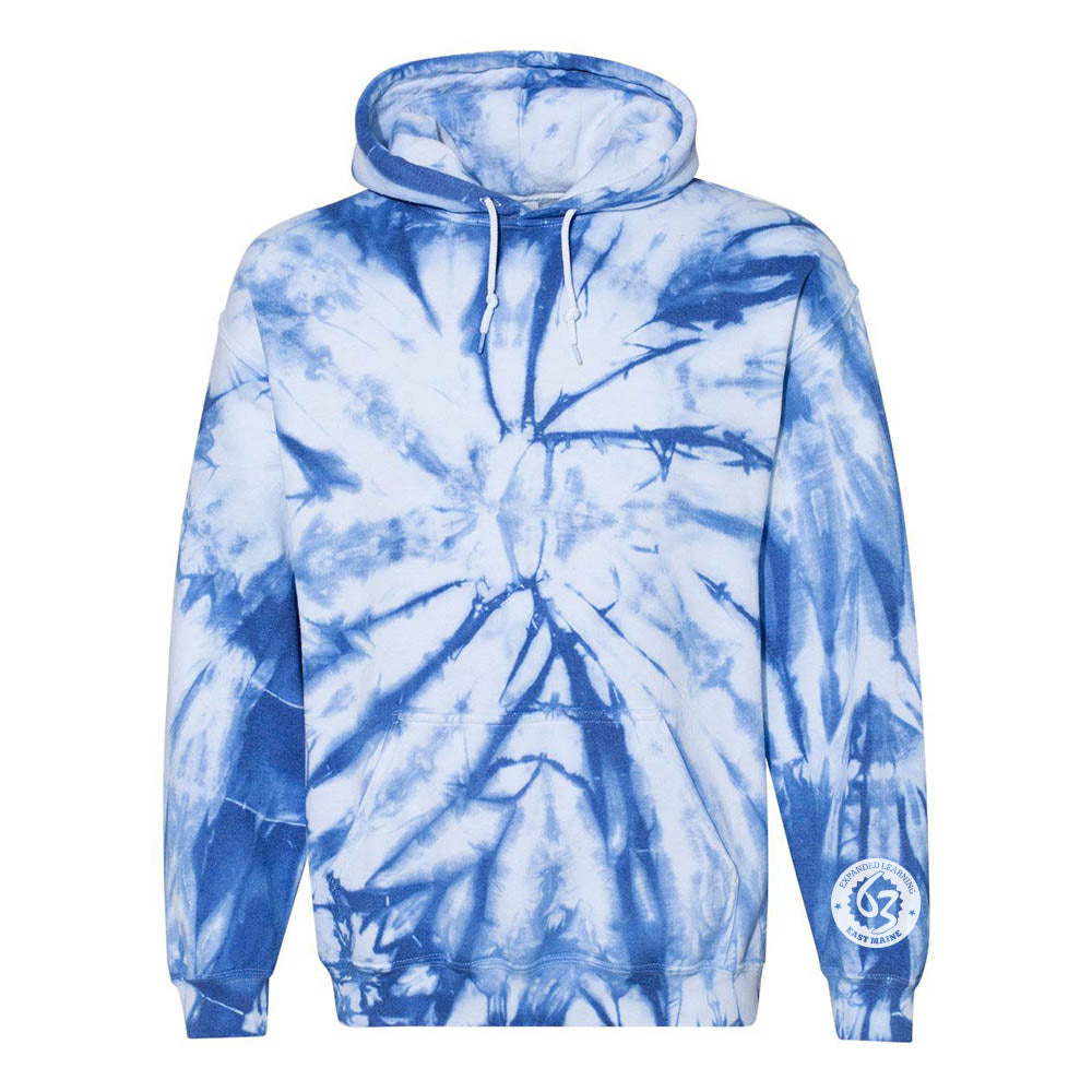CUSTOM UNISEX CLOUD TIE DYE HOODIE ~ EXPANDED LEARNING ~ Dyenomite ~ classic fit