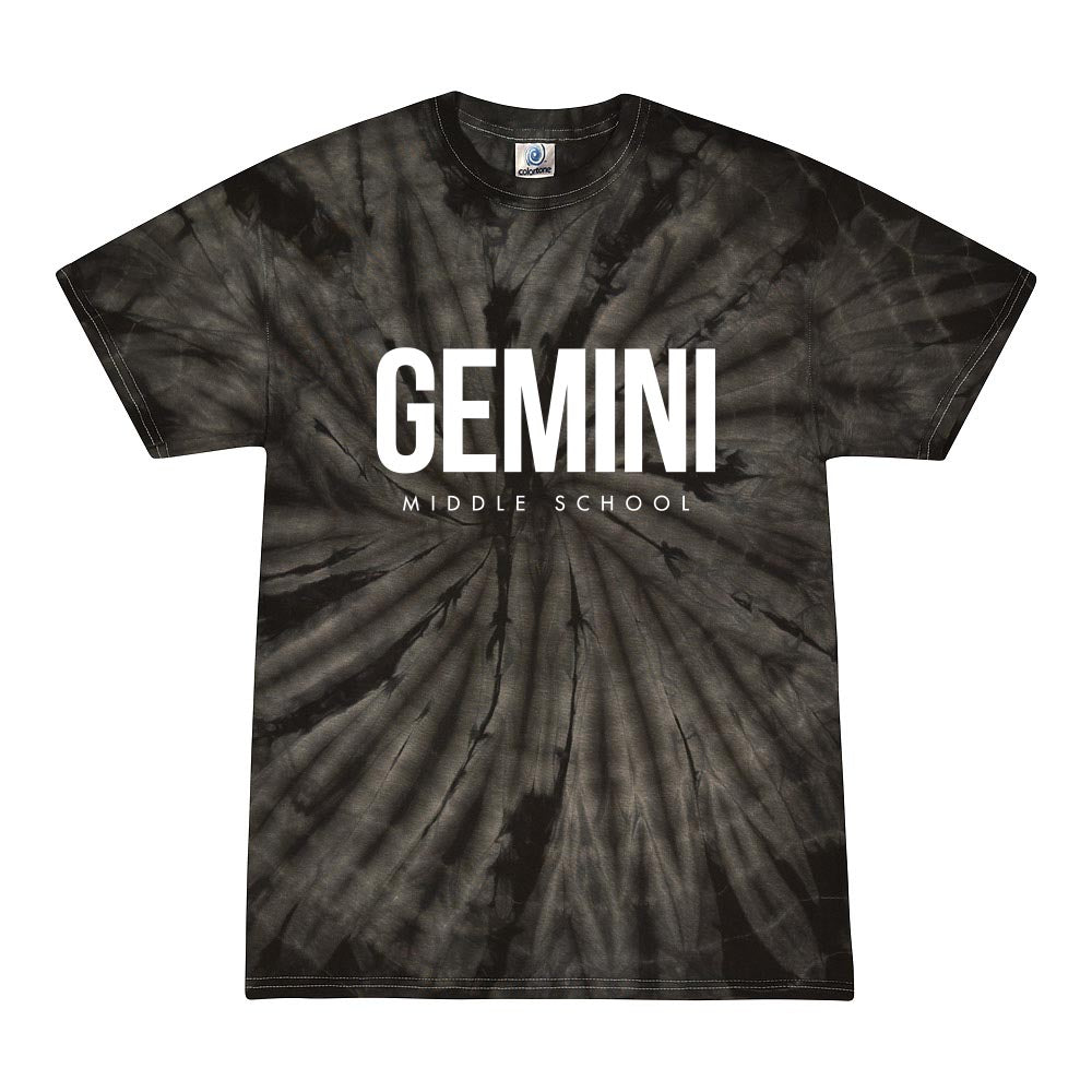 MODERN TIE DYE COTTON TEE ~ GEMINI MIDDLE SCHOOL ~ adult ~ classic unisex fit