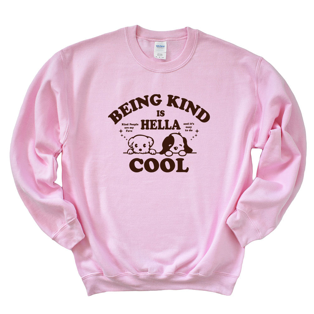 KINDNESS IS HELLA COOL SWEATSHIRT ~ youth and adult ~ classic unisex fit