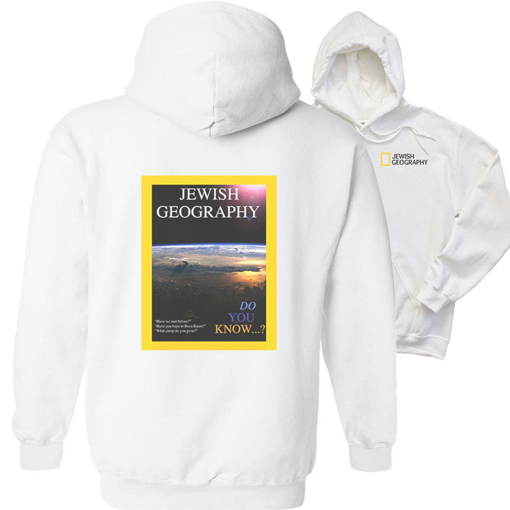 JEWISH GEOGRAPHY HOODIE ~ classic unisex fit