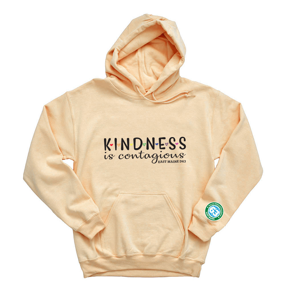 KINDNESS IS CONTAGIOUS EMSD63 UNISEX HOODIE ~ Gildan ~ classic fit