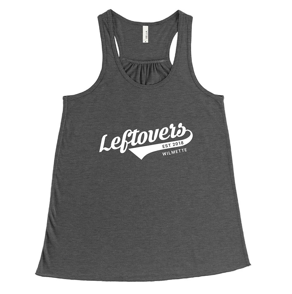 LEFTOVERS SOFTBALL TEAM <br/> women's flowy racerback tank <br />women's relaxed fit - humanKIND