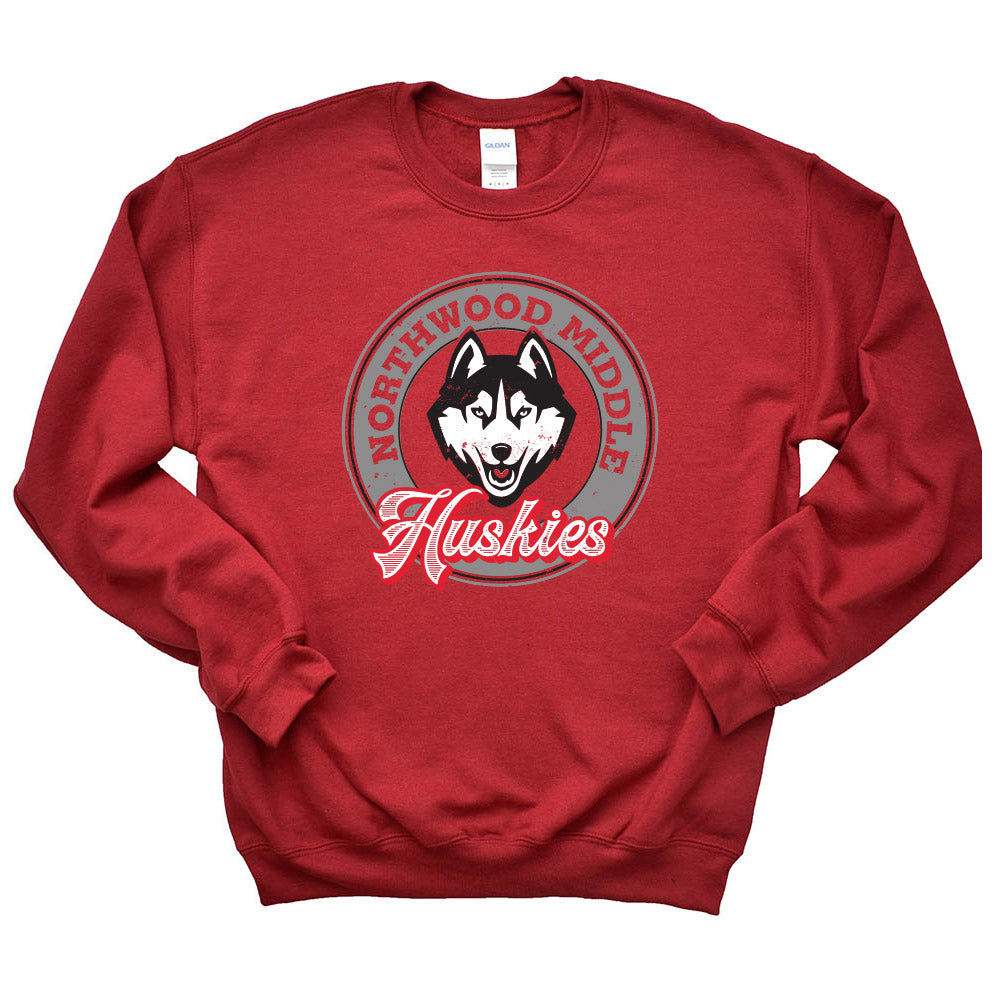 NORTHWOOD MASCOT BADGE SWEATSHIRT <br> youth and adult <br>classic unisex fit