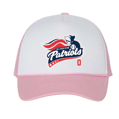 PATRIOTS LOGO WITH OPTIONAL NUMBER ~ FOAM TRUCKER CAP ~ GLENVIEW PATRIOTS