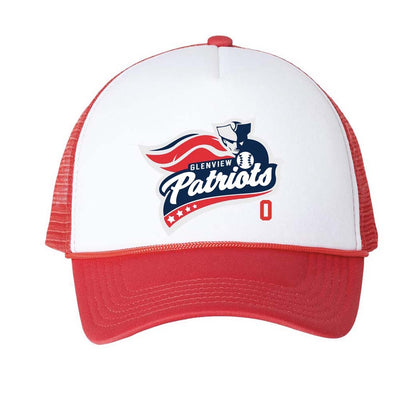 PATRIOTS LOGO WITH OPTIONAL NUMBER ~ FOAM TRUCKER CAP ~ GLENVIEW PATRIOTS