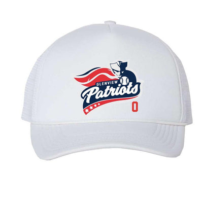 PATRIOTS LOGO WITH OPTIONAL NUMBER ~ FOAM TRUCKER CAP ~ GLENVIEW PATRIOTS